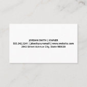 Carte De Visite Brosses de maquillage en marbre (Dos)