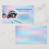 Carte De Visite Brosses de maquillage et cils (Devant / Derrière)