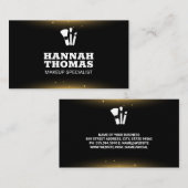 Carte De Visite Brosses de maquillage | Étincelles (Devant / Derrière)