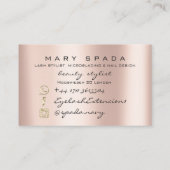 Carte De Visite Brosses de maquillage Lashes Rose Lèvres Lèvres Ki (Dos)