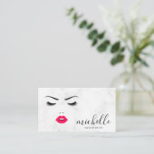 Carte De Visite Brosses de maquillage | Marbre | Beautician (Debout devant)