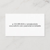 Carte De Visite Brosses de maquillage | Rose Gold Brush Stroke (Dos)