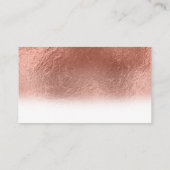 Carte De Visite Brosses de maquillage | Rose Gold Foil Metallic (Dos)