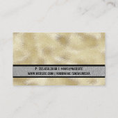 Carte De Visite Brosses de maquillage | Shimmer à huile d'or (Dos)