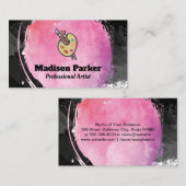 Carte De Visite Brosses de peinture de palette | Aquarelle (Devant / Derrière)