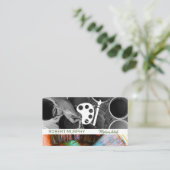 Carte De Visite Brosses de peinture | Palette Artiste (Debout devant)