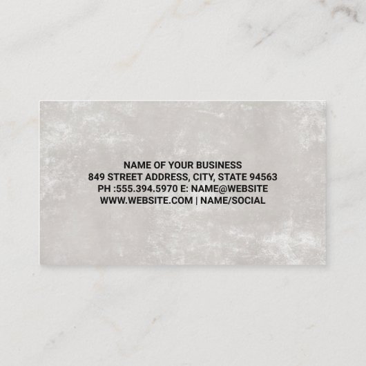 Carte De Visite Brosses de texture d'or | Mur texturé (Dos)