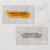 Carte De Visite Brosses de texture d'or | Mur texturé (Devant / Derrière)