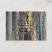 Carte De Visite Brosses en or gris moderne Peinture Abstraite (Dos)