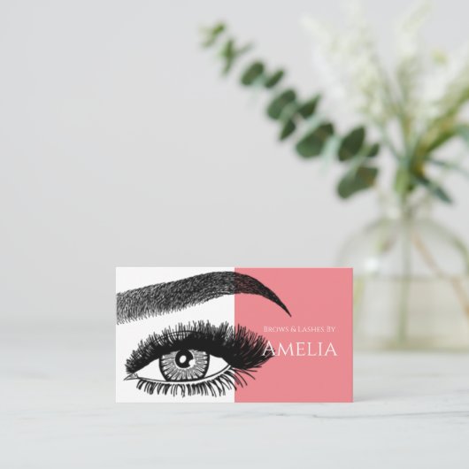 Carte De Visite Brosses et cils Microblading, Extensions Eyelash (Debout devant)