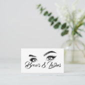 Carte De Visite Brosses et cils Microblading, Extensions Eyelash (Debout devant)