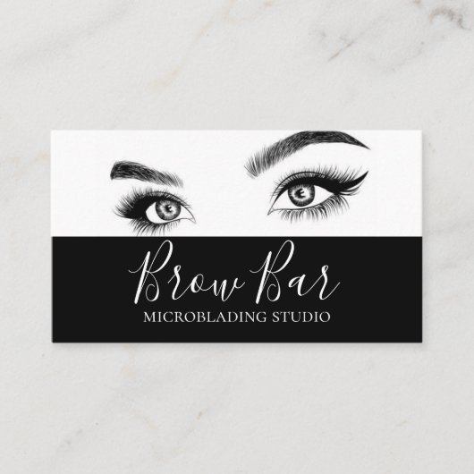 Carte De Visite Brosses et cils Microblading, Eyelash Extensions B (Devant)