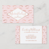 Carte De Visite Brosses et cils Microblading Pink/Rose Gold (Devant / Derrière)