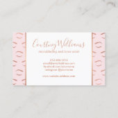 Carte De Visite Brosses et cils Microblading Pink/Rose Gold (Dos)