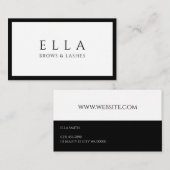 Carte De Visite Brosses et cils Salon Lash Extensions (Devant / Derrière)