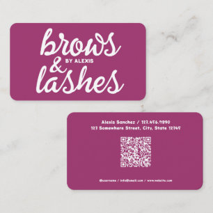 Carte De Visite Brosses Et Lashes QR Personnalisés
