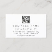 Carte De Visite Brosses Eyelash Microblade QRCODE Or Blanc (Dos)