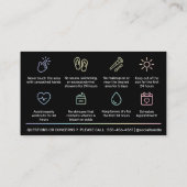 Carte De Visite Brosses holographiques - Instructions de lancement (Dos)