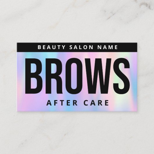 Carte De Visite Brosses holographiques - Instructions de lancement (Devant)