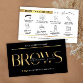 Carte De Visite Brosses Instructions de post-soins Glam Black & Go