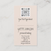 Carte De Visite Brosses maquillage QRCode Logo Lèvres rouges Lèvre (Dos)