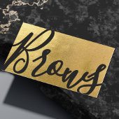 Carte De Visite Brosses Microblading Beauté Salon Or Brown Moderne