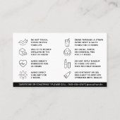 Carte De Visite Brosses roses modernes - Instructions de lancement (Dos)