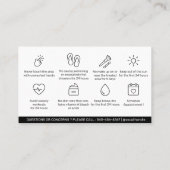 Carte De Visite Brosses roses modernes - Instructions de lancement (Dos)