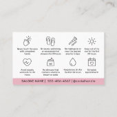 Carte De Visite Brosses roses noires - Broches post-soins PMU - In (Dos)