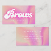 Carte De Visite Brosses Super rose rétro (Devant / Derrière)