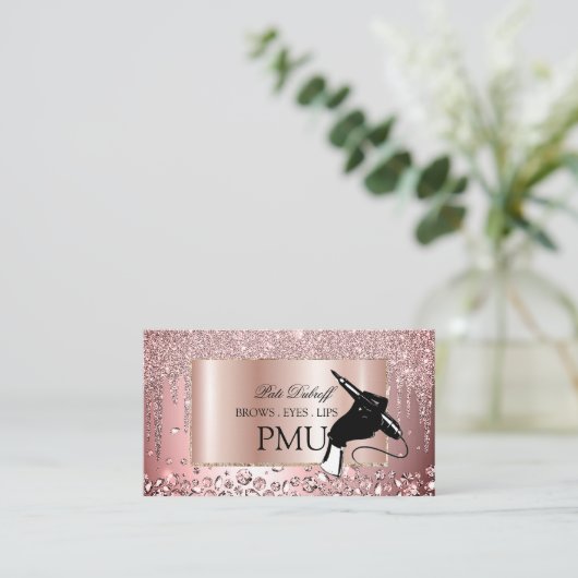 Carte De Visite Brosses ULM Microblading Henna Salon (Debout devant)