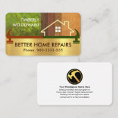 Carte De Visite Brouillard Bordure Bois Accueil Paysage (Devant / Derrière)