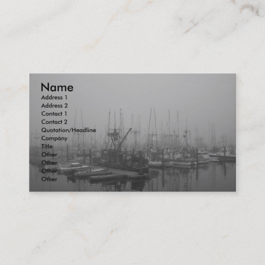 Carte De Visite Brouillard dans le port (Devant)