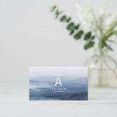 Carte De Visite Brouillard du port du lac | (Debout devant)