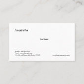 Carte de visite brouillé mignon de babysitter (Dos)