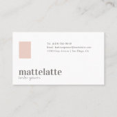 Carte De Visite Brouiller | Moderne Elegant Minimaliste Profession (Dos)