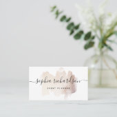 Carte De Visite Brouillon Chic | Faux Rose Gold en blanc (Debout devant)
