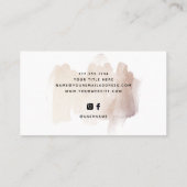 Carte De Visite Brouillon Chic | Faux Rose Gold en blanc (Dos)