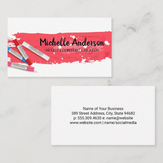 Carte De Visite Brouillon d'art (Devant / Derrière)