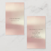 Carte De Visite Broussage rose Pearly Abstrait Minimal Silk Vertic (Devant / Derrière)