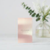 Carte De Visite Broussage rose Pearly Abstrait Minimal Silk Vertic (Debout devant)
