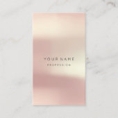 Carte De Visite Broussage rose Pearly Abstrait Minimal Silk Vertic (Devant)