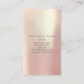 Carte De Visite Broussage rose Pearly Abstrait Minimal Silk Vertic (Dos)