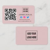 Carte De Visite Brousse Rose Suivre L'Analyse Pour Se Connecter À (Devant / Derrière)