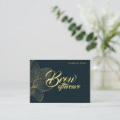 Carte De Visite Brow After Care Estheticician Golden Détails (Debout devant)