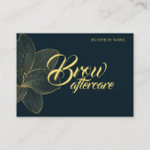 Carte De Visite Brow After Care Estheticician Golden Détails (Devant)