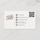 Carte De Visite Brow Artist Blush Mauve Moderne élégant QR Code (Dos)