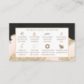 Carte De Visite Brow Artist Card with Brow Microblading Afcare (Dos)