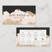 Carte De Visite Brow Artist Card with Brow Microblading Afcare (Devant / Derrière)