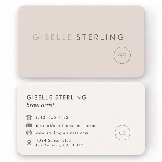 Carte De Visite Brow Artist Feminine Professional